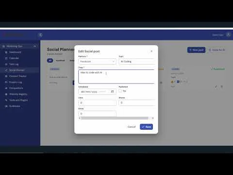 Marketing Calendar — demo