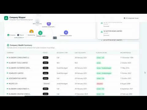 Company Network Mapper — demo